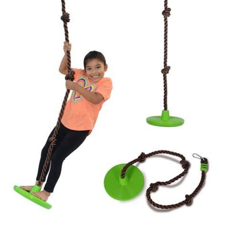 Climbing Rope Swing with Disc Swing Seat Set Rope Ladder for Kids