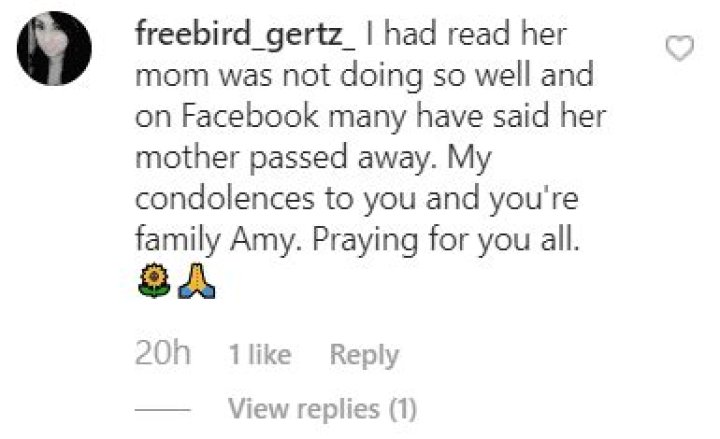 Fans Send Condolences To Amy Roloff Who Mourns Death Of Her Mom