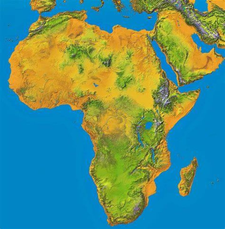 Map Africa Capitals Topographic Map of Usa with States