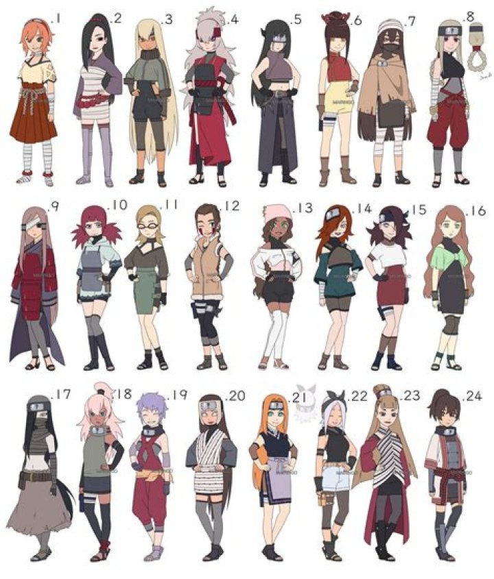 Naruto Female Adoptables Batch [ALL SOLD tysm!] by Ringoleen Fan art