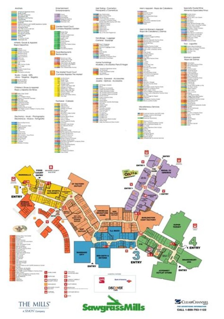Sawgrass MillsSawgrass Mills Mall Map CelebritiesMiami